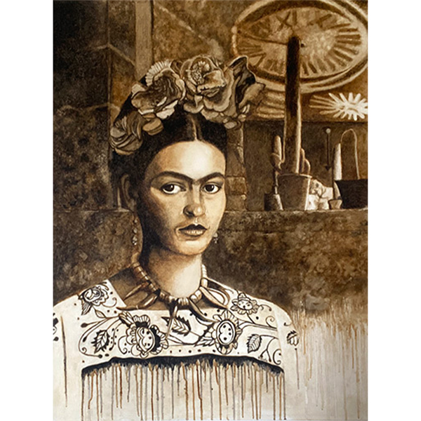 peinture à l'acrylique et à la chicorée de Frida Kahlo