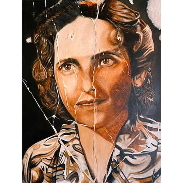 peinture à l'acrylique et à la chicorée de ma maman