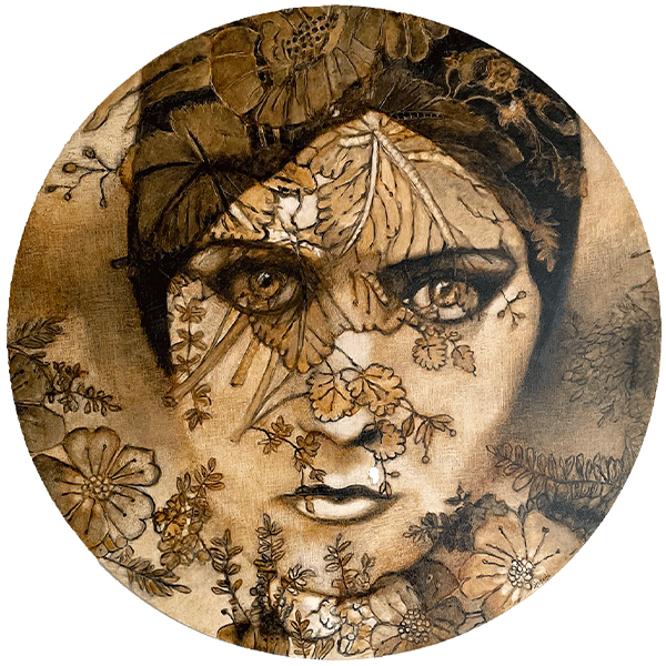 peinture à l'acrylique et à la chicorée de Gloria Swanson