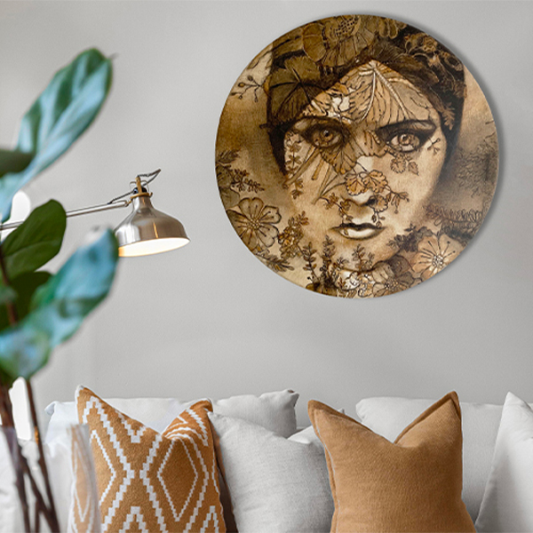 mise en situation du tableau "Gloria Swanson" dans un salon
