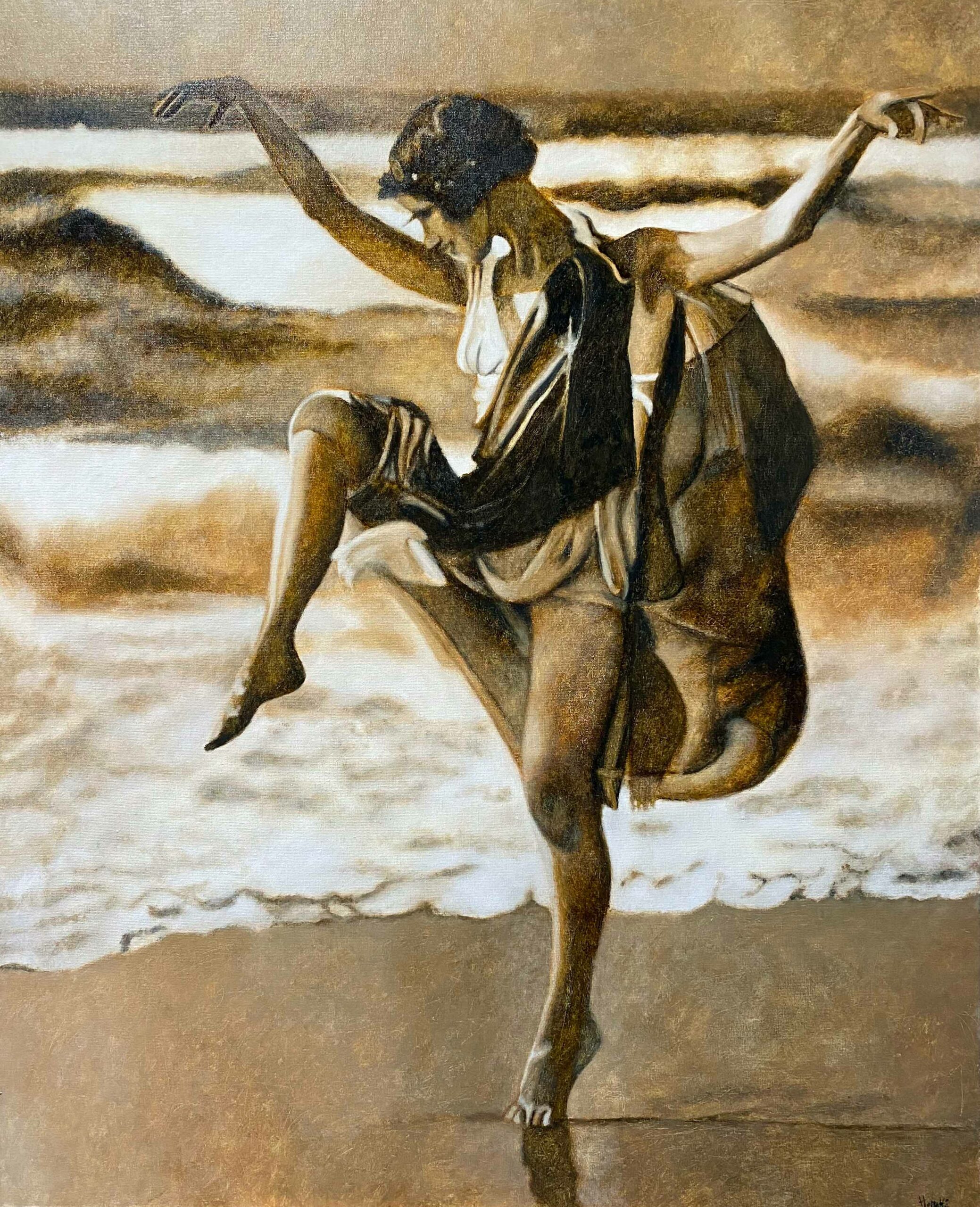 Peinture à l'acrylique et à la chicorée d'Isadora Duncan