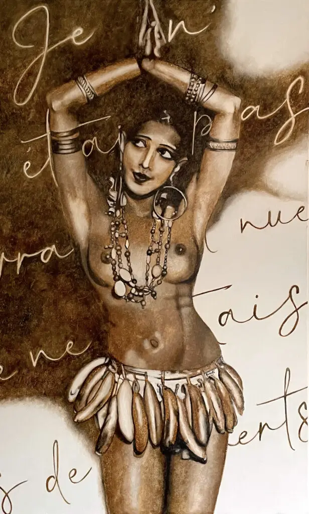 peinture à la chicorée "Banana dance" - carrousel page accueil