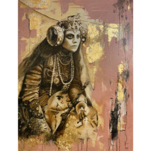 peinture de Maria Germanova à l'acrylique et à la chicorée